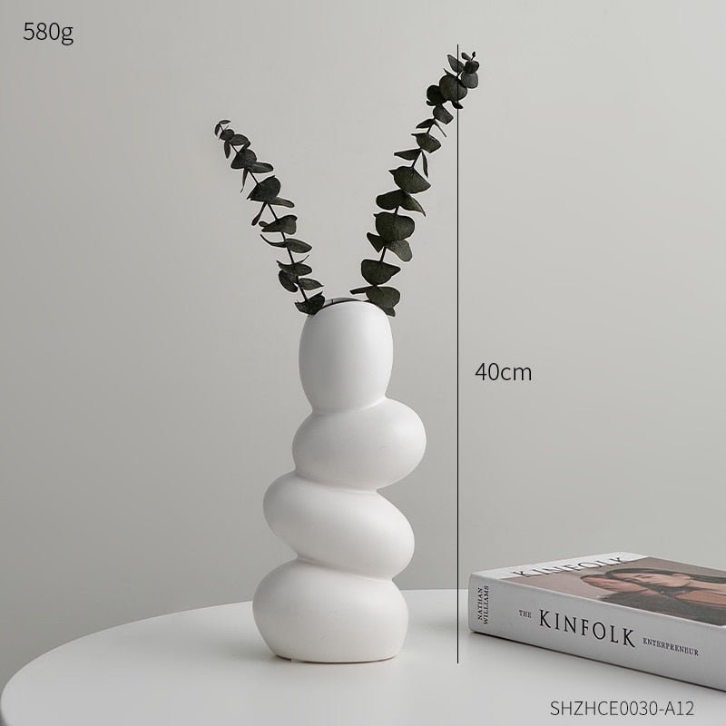 Hom & Ember – Modern Cobble Ceramic Vase - Hom & Ember