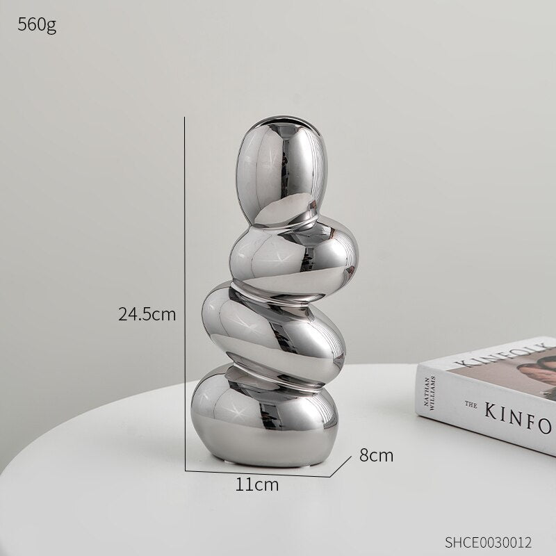 Hom & Ember – Modern Cobble Ceramic Vase - Hom & Ember