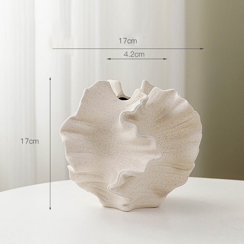 Hom & Ember – Modern Frosted Ceramic Vase - Hom & Ember