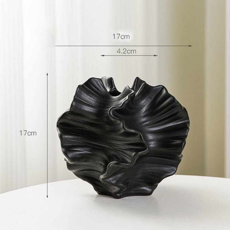 Hom & Ember – Modern Frosted Ceramic Vase - Hom & Ember