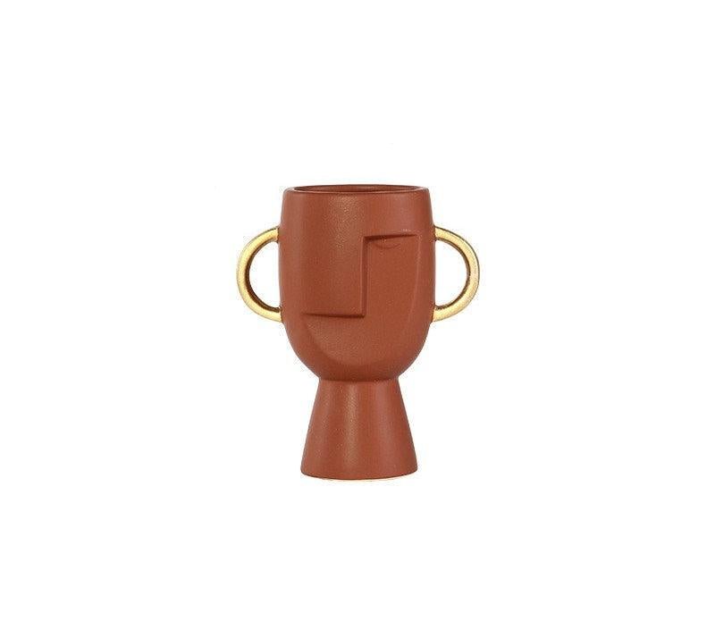 Hom & Ember – Modern Human Face Ceramic Vase - Hom & Ember