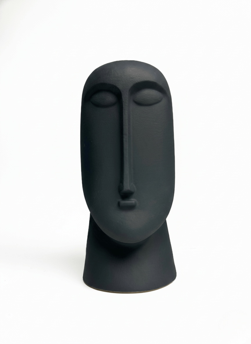 Hom & Ember – Modern Minimalist Abstract Face Ceramic Vase for a Contemporary Aesthetic - Hom & Ember