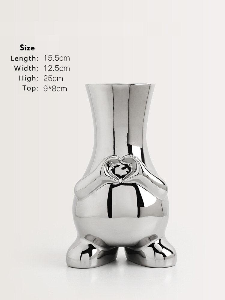 Hom & Ember – Modern Monochrome Art Vase - Hom & Ember