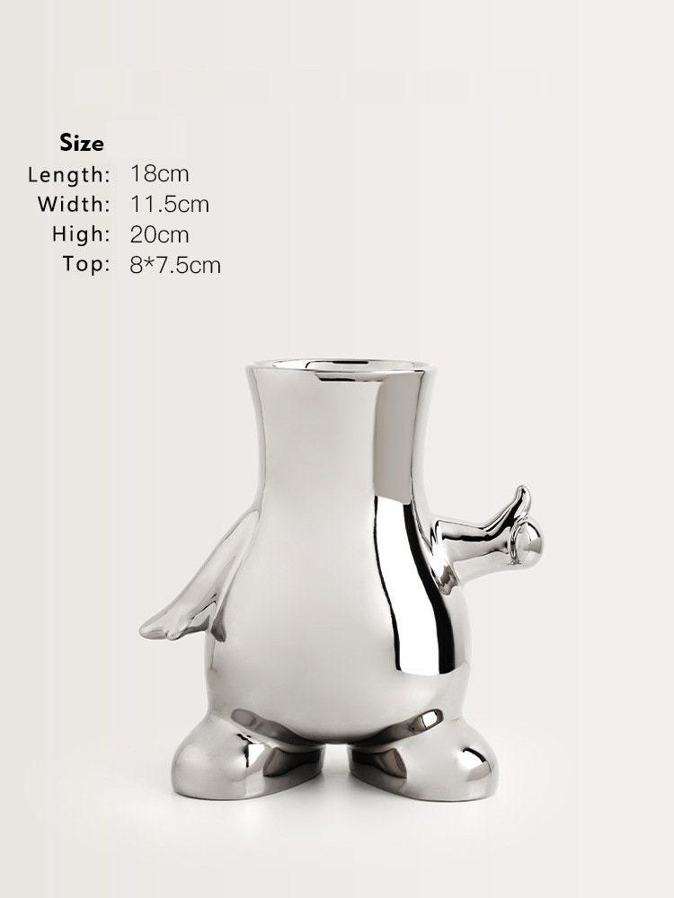 Hom & Ember – Modern Monochrome Art Vase - Hom & Ember