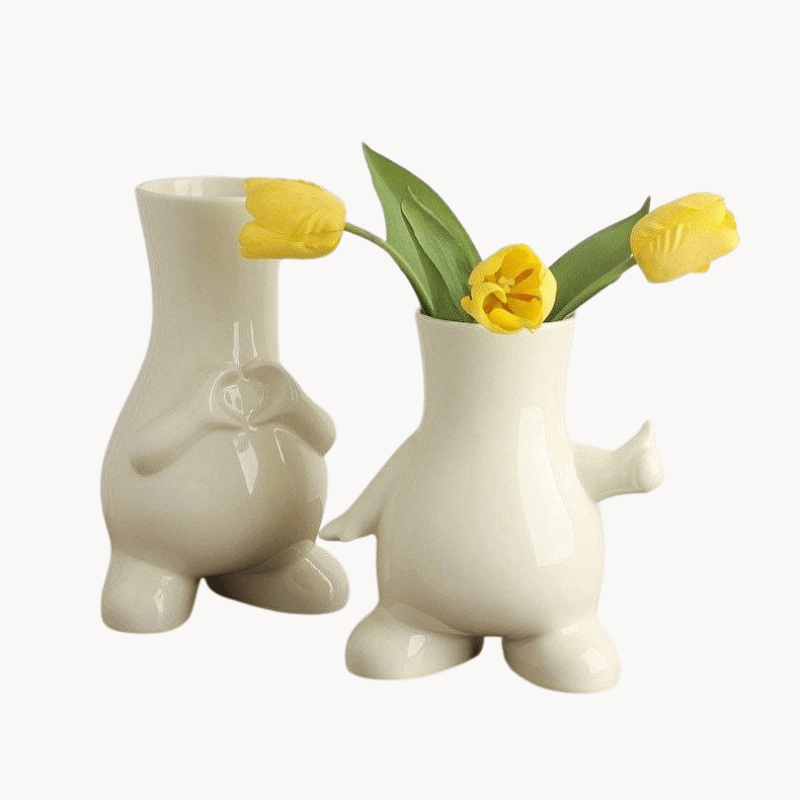 Hom & Ember – Modern Monochrome Art Vase - Hom & Ember