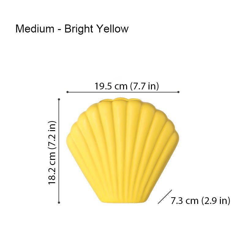 Hom & Ember – Morandi Shell Ceramic Vase - Hom & Ember