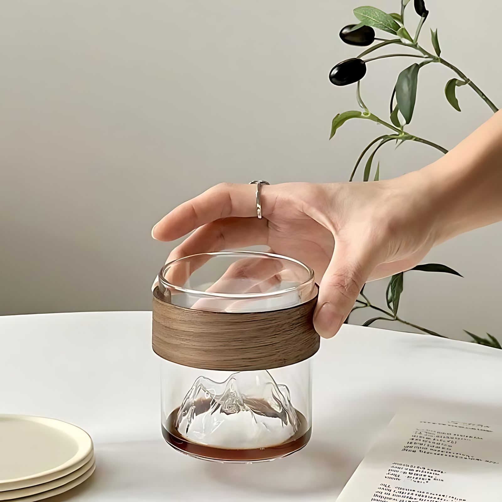 Hom & Ember – Mountain Tea & Coffee Glass - Hom & Ember