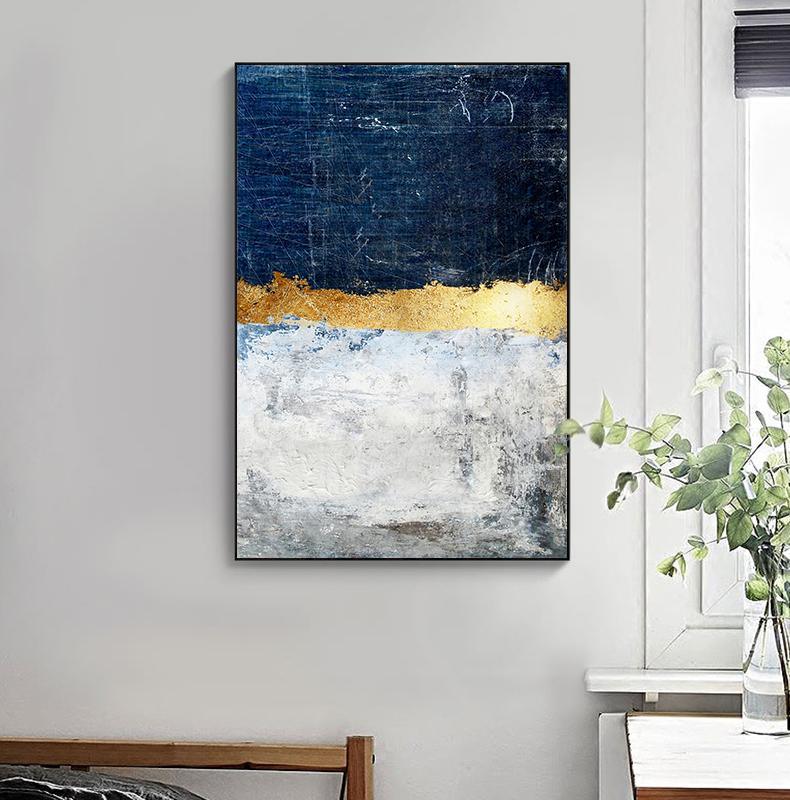 Hom & Ember – Navy Stretched Canvas - Hom & Ember