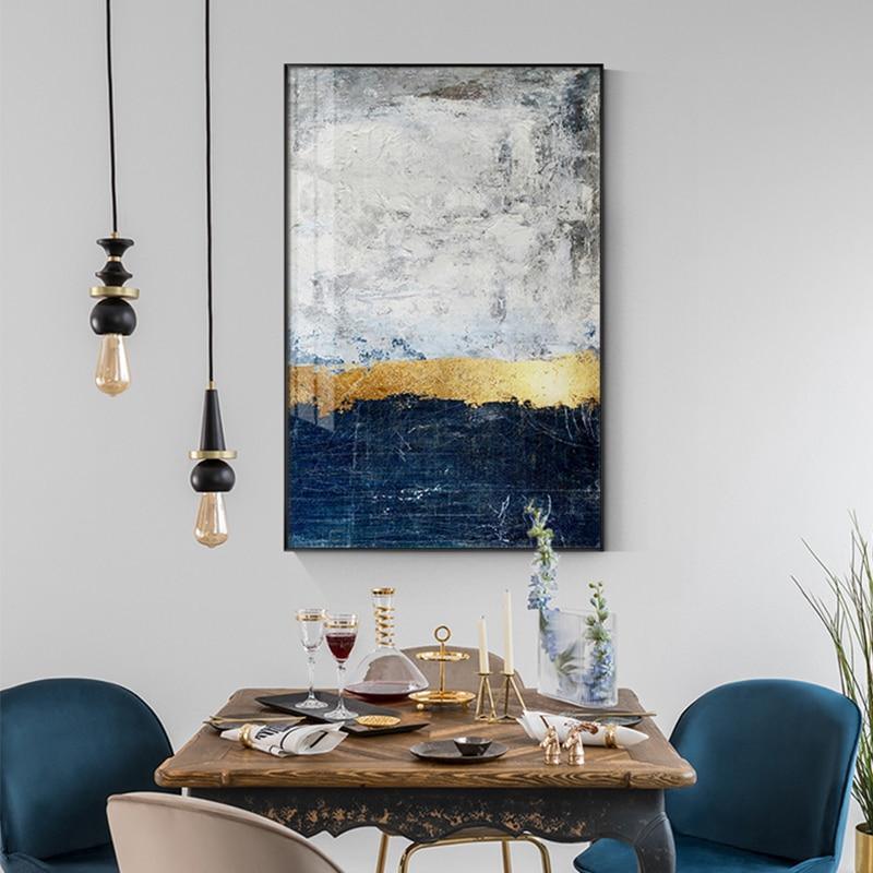 Hom & Ember – Navy Stretched Canvas - Hom & Ember