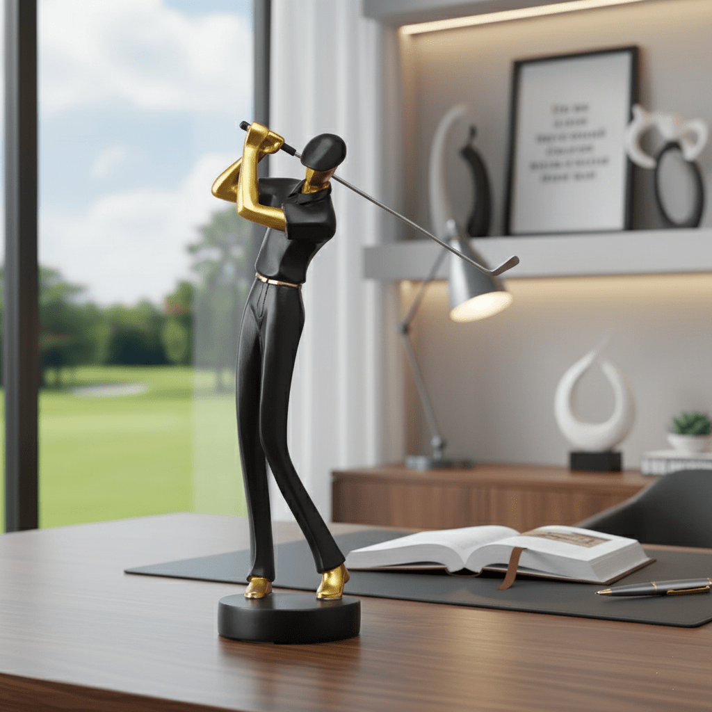 Hom & Ember – Nordic Abstract Golfer Sculptures for a Sophisticated Touch - Hom & Ember