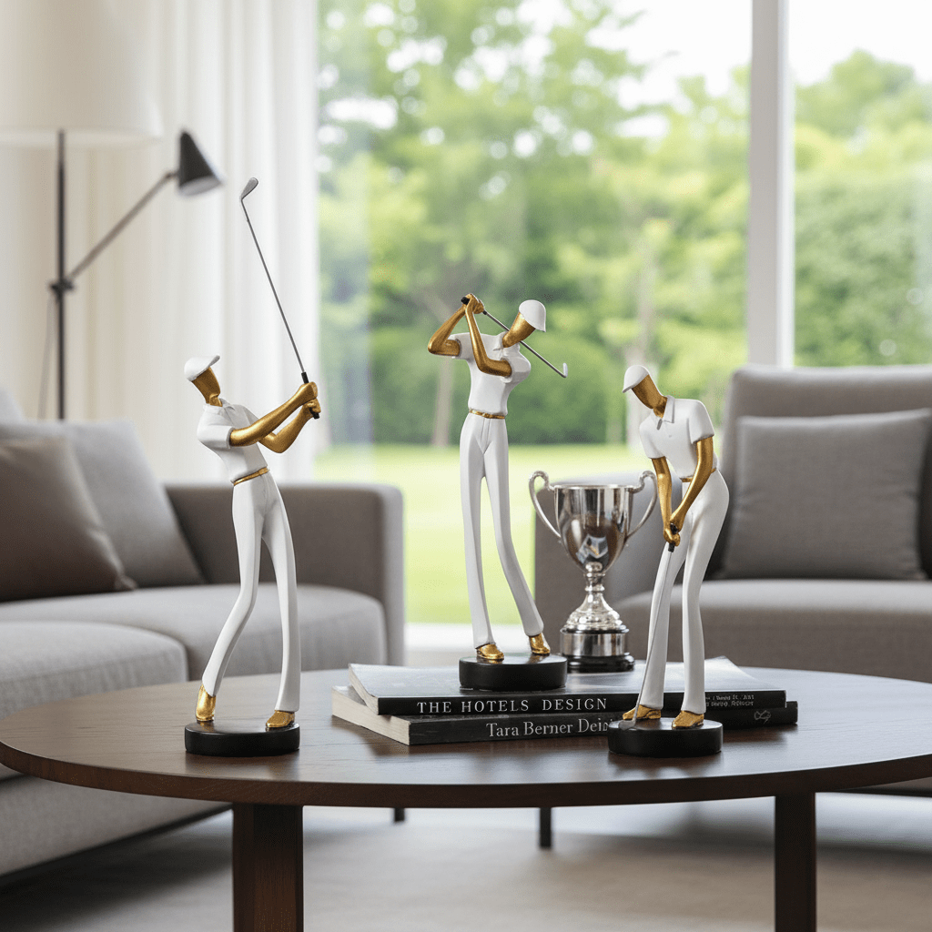 Hom & Ember – Nordic Abstract Golfer Sculptures for a Sophisticated Touch - Hom & Ember