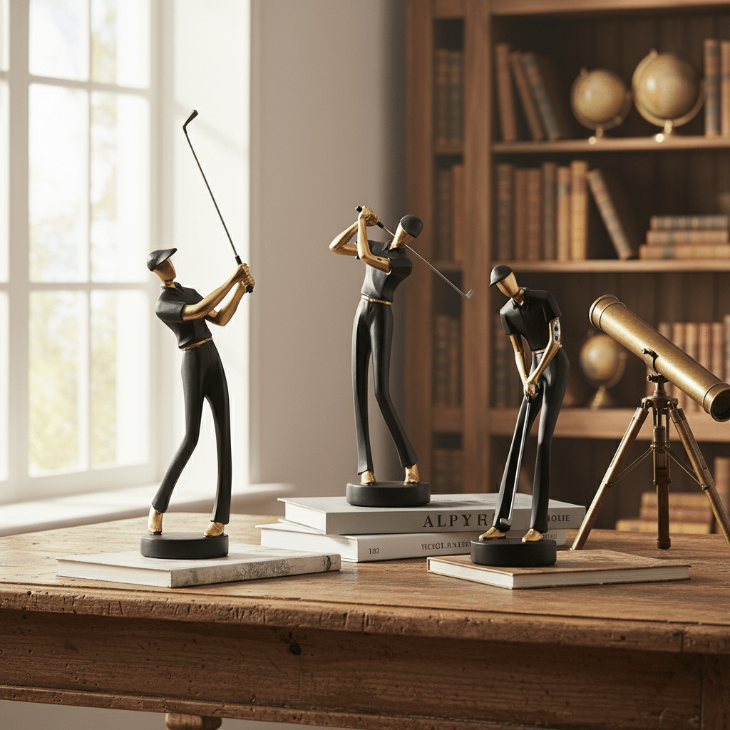 Hom & Ember – Nordic Abstract Golfer Sculptures for a Sophisticated Touch - Hom & Ember