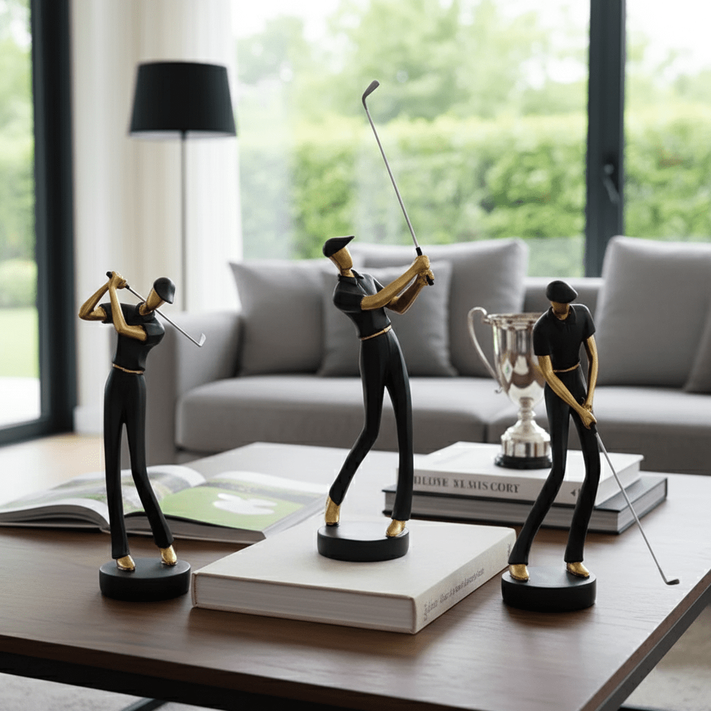 Hom & Ember – Nordic Abstract Golfer Sculptures for a Sophisticated Touch - Hom & Ember