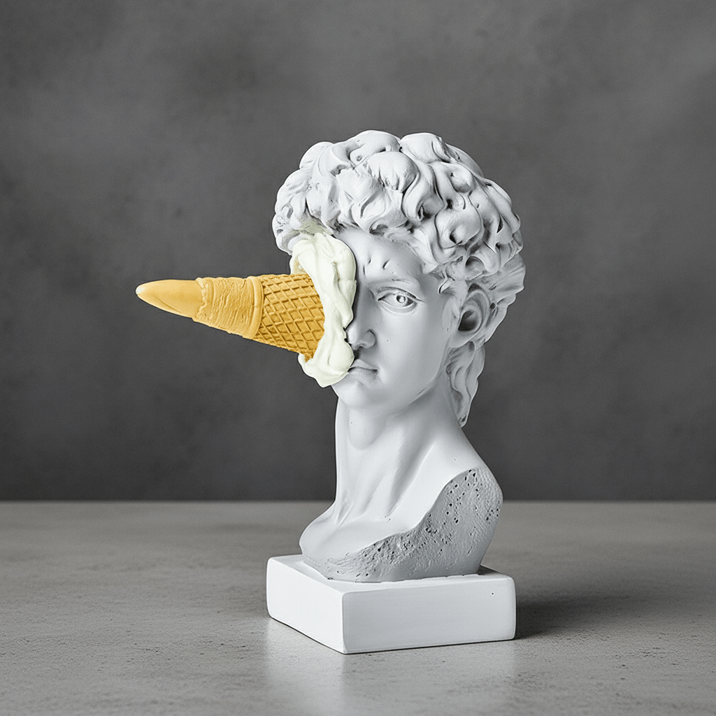 Hom & Ember – Nordic Ice Cream Face Sculpture for a Stylish Nordic Touch - Hom & Ember