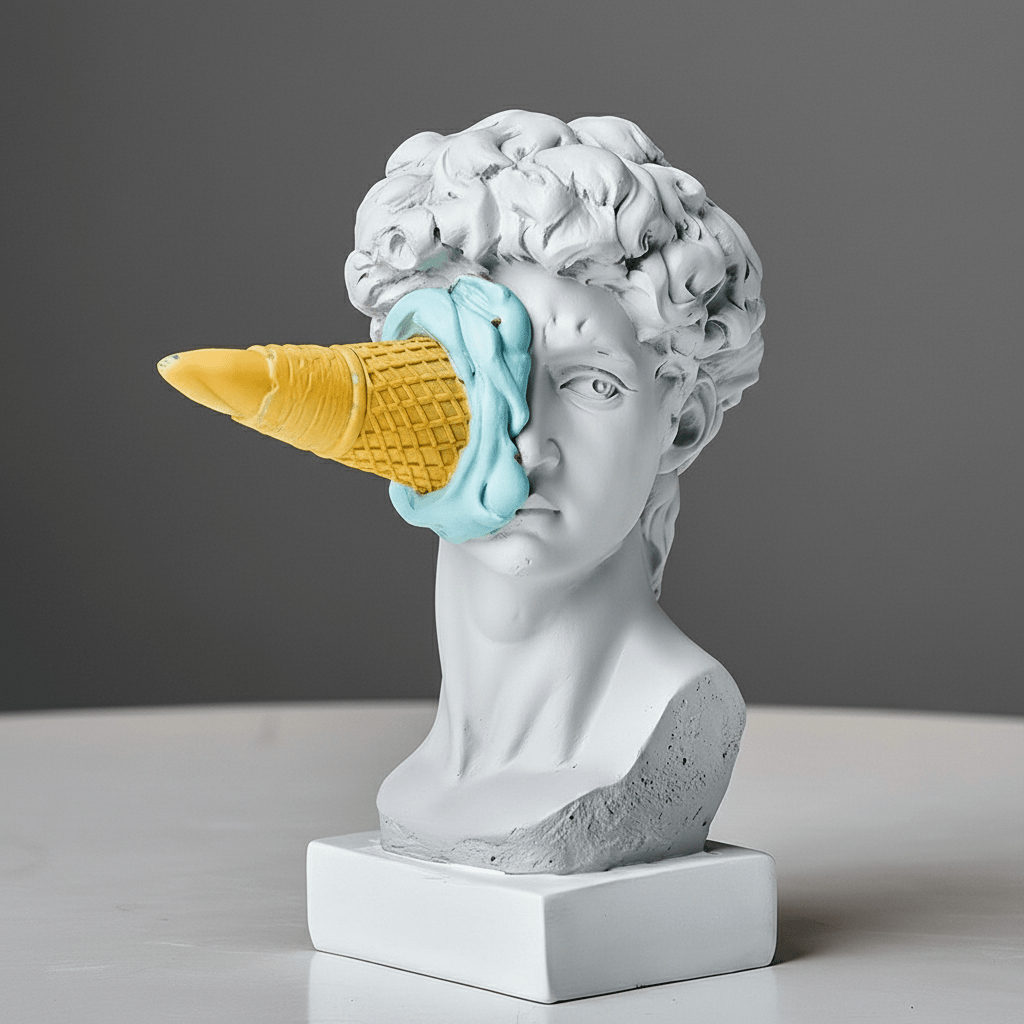 Hom & Ember – Nordic Ice Cream Face Sculpture for a Stylish Nordic Touch - Hom & Ember