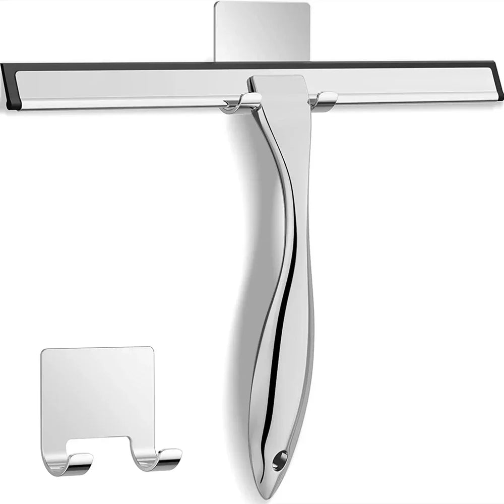 Hom & Ember – Nordic Stainless Steel Shower Squeegee for a Sleek Bathroom Finish - Hom & Ember