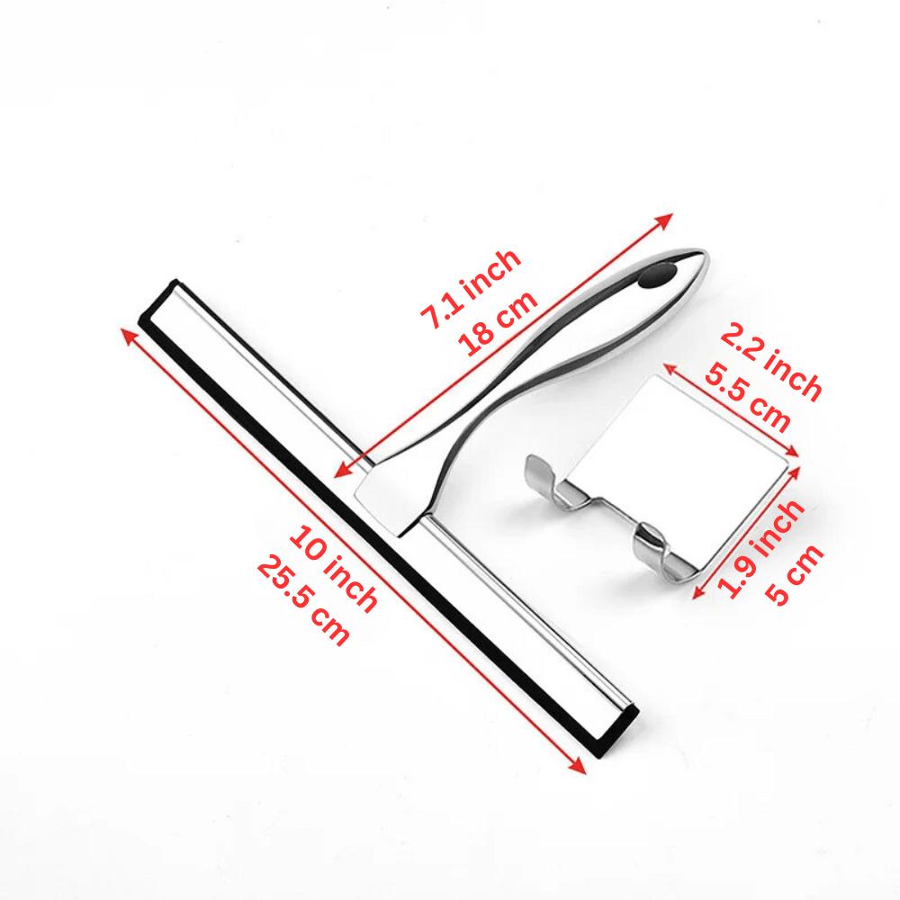 Hom & Ember – Nordic Stainless Steel Shower Squeegee for a Sleek Bathroom Finish - Hom & Ember