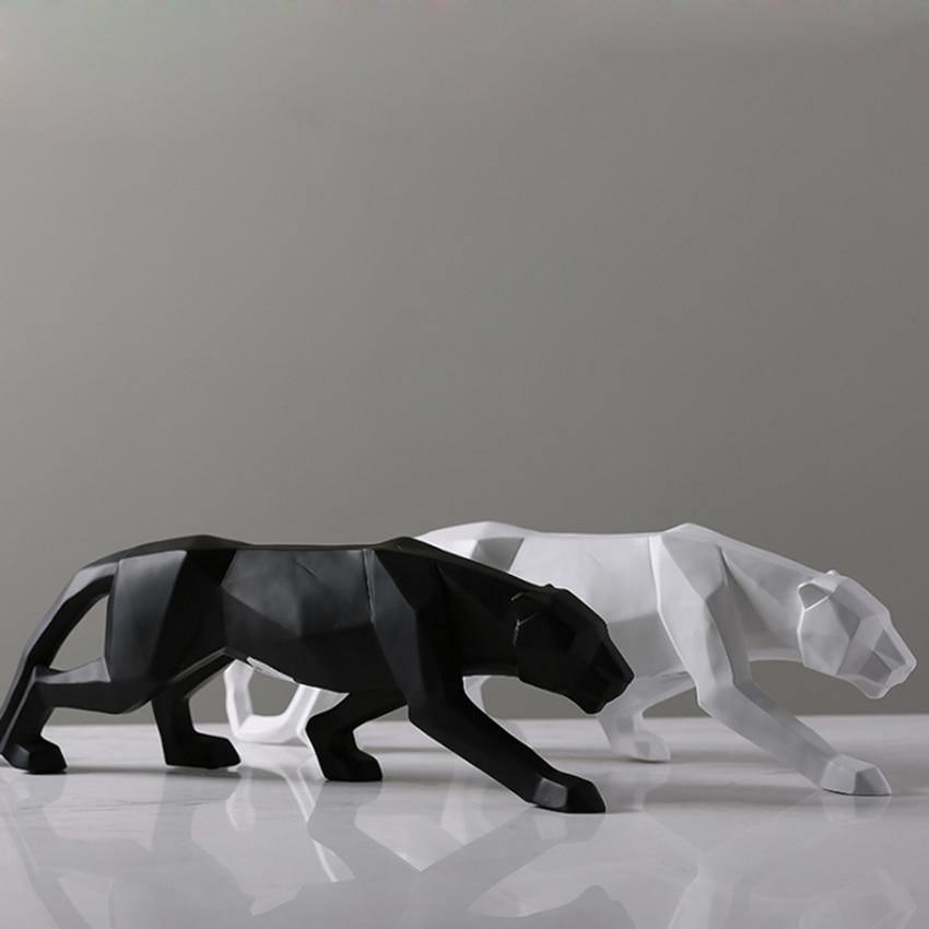 Hom & Ember – Panther Geometric Sculpture - Hom & Ember