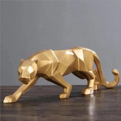 Hom & Ember – Panther Geometric Sculpture - Hom & Ember