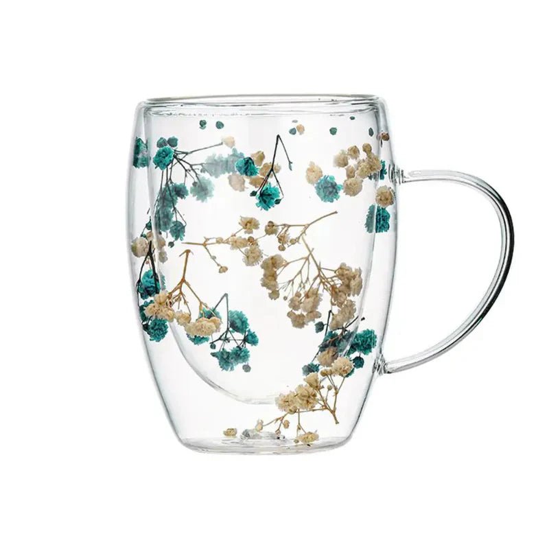 Hom & Ember – Petal Dual - Layer Coffee Mug with Floral Elegance - Hom & Ember