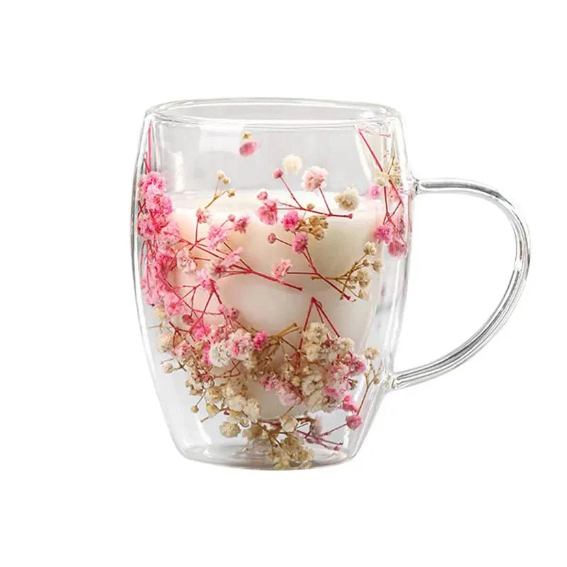 Hom & Ember – Petal Dual - Layer Coffee Mug with Floral Elegance - Hom & Ember