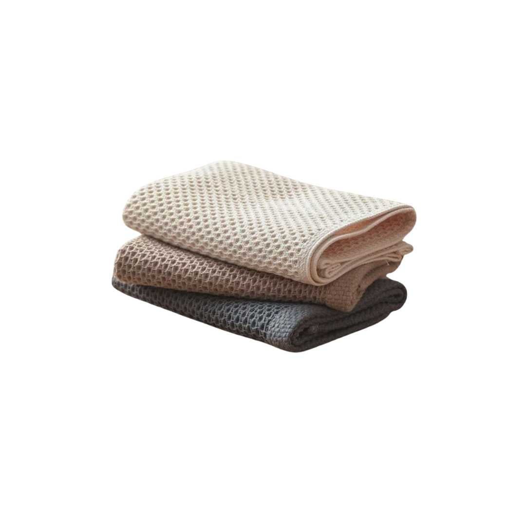 Hom & Ember – Premium Set of 6 Cotton Honeycomb Kitchen Towels for Stylish and Functional Elegance - Hom & Ember