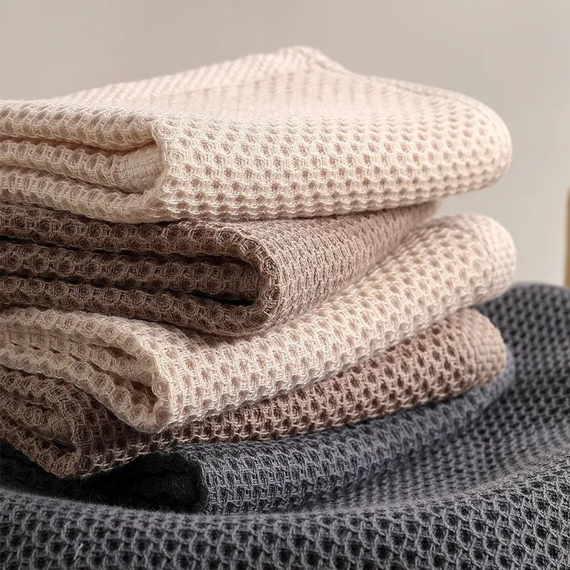 Hom & Ember – Premium Set of 6 Cotton Honeycomb Kitchen Towels for Stylish and Functional Elegance - Hom & Ember