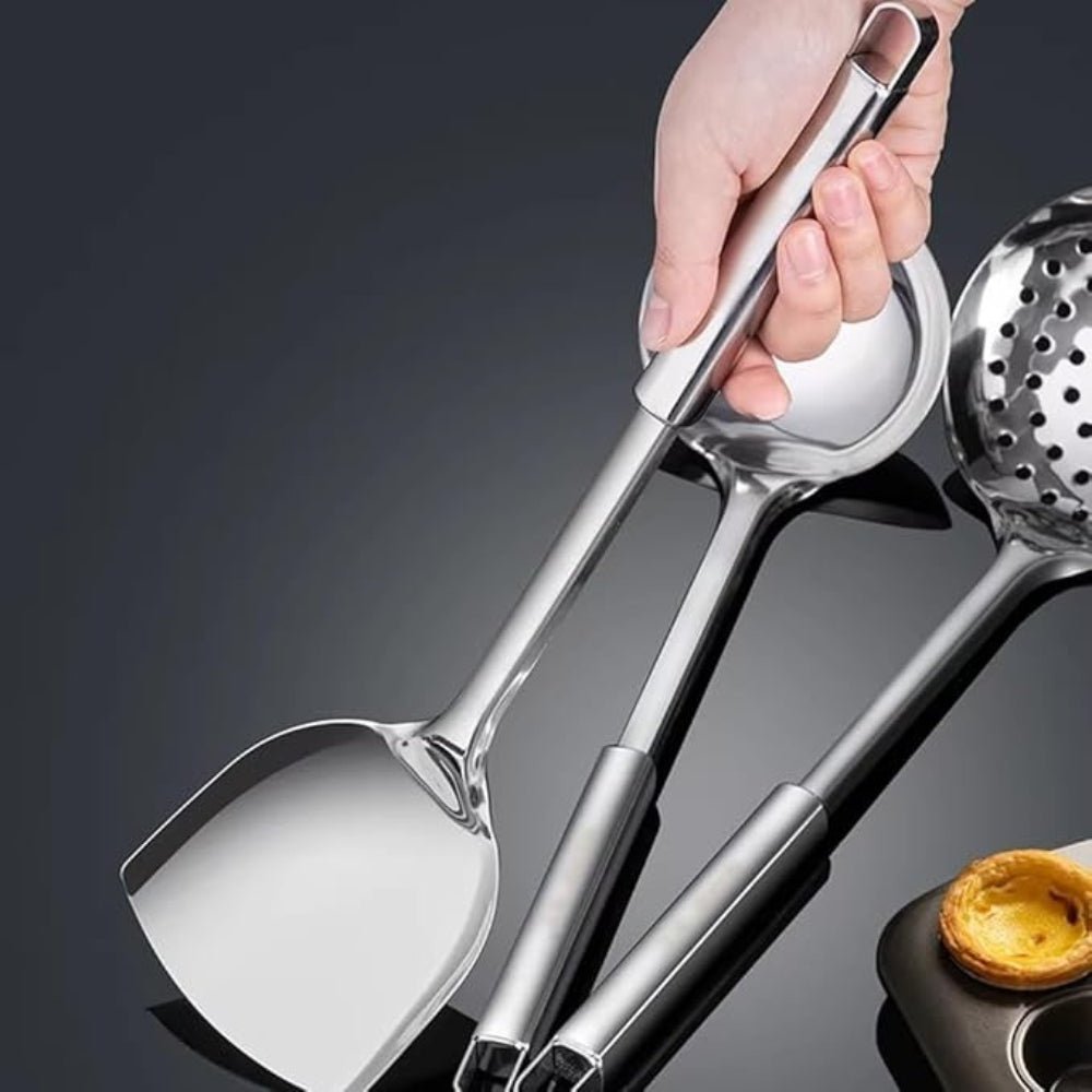 Hom & Ember – Premium Stainless Steel Cooking Utensils Set | 5 - Piece Collection for a Stylish Kitchen - Hom & Ember