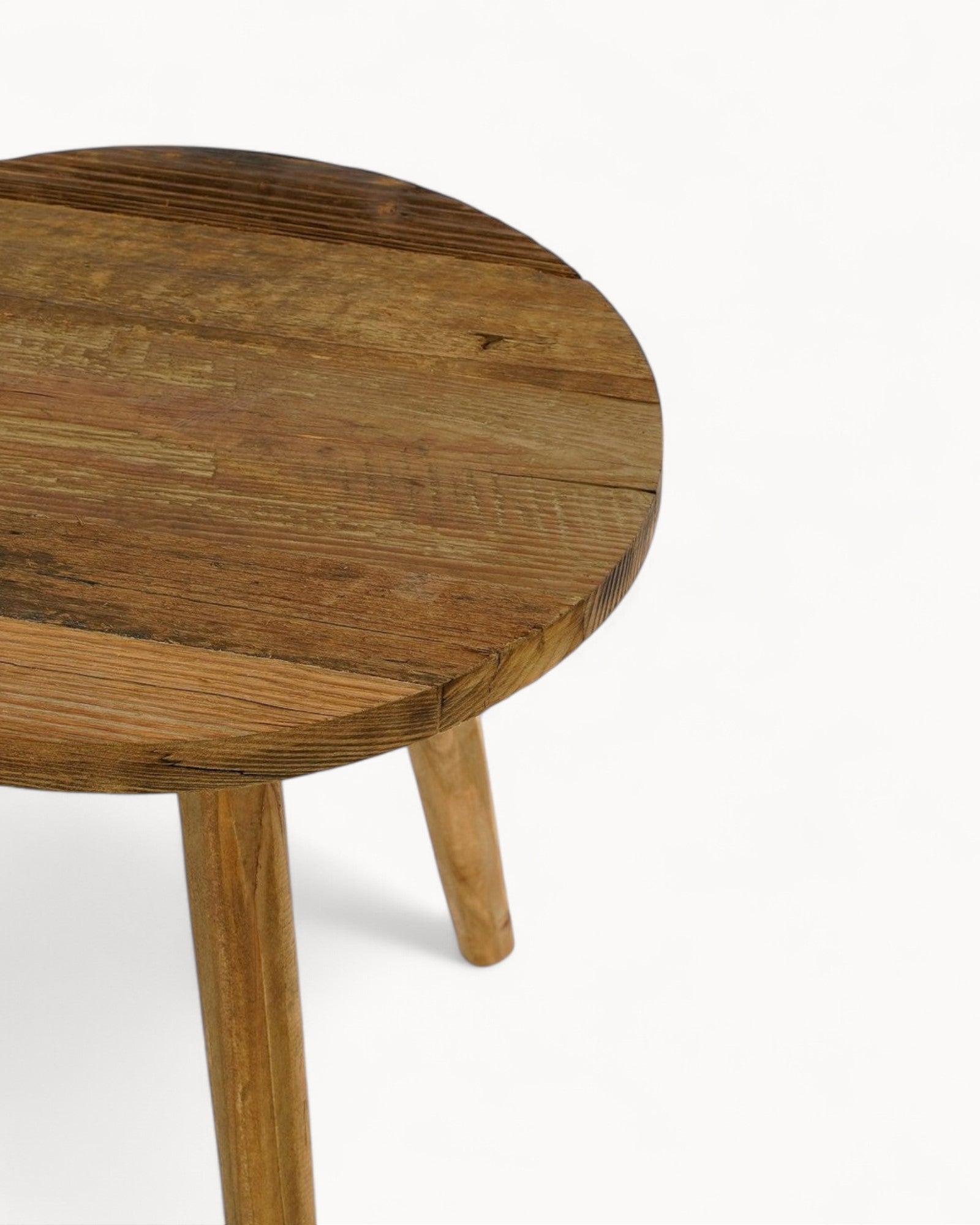 Hom & Ember - Round Side Table Natural Wood - Hom & Ember