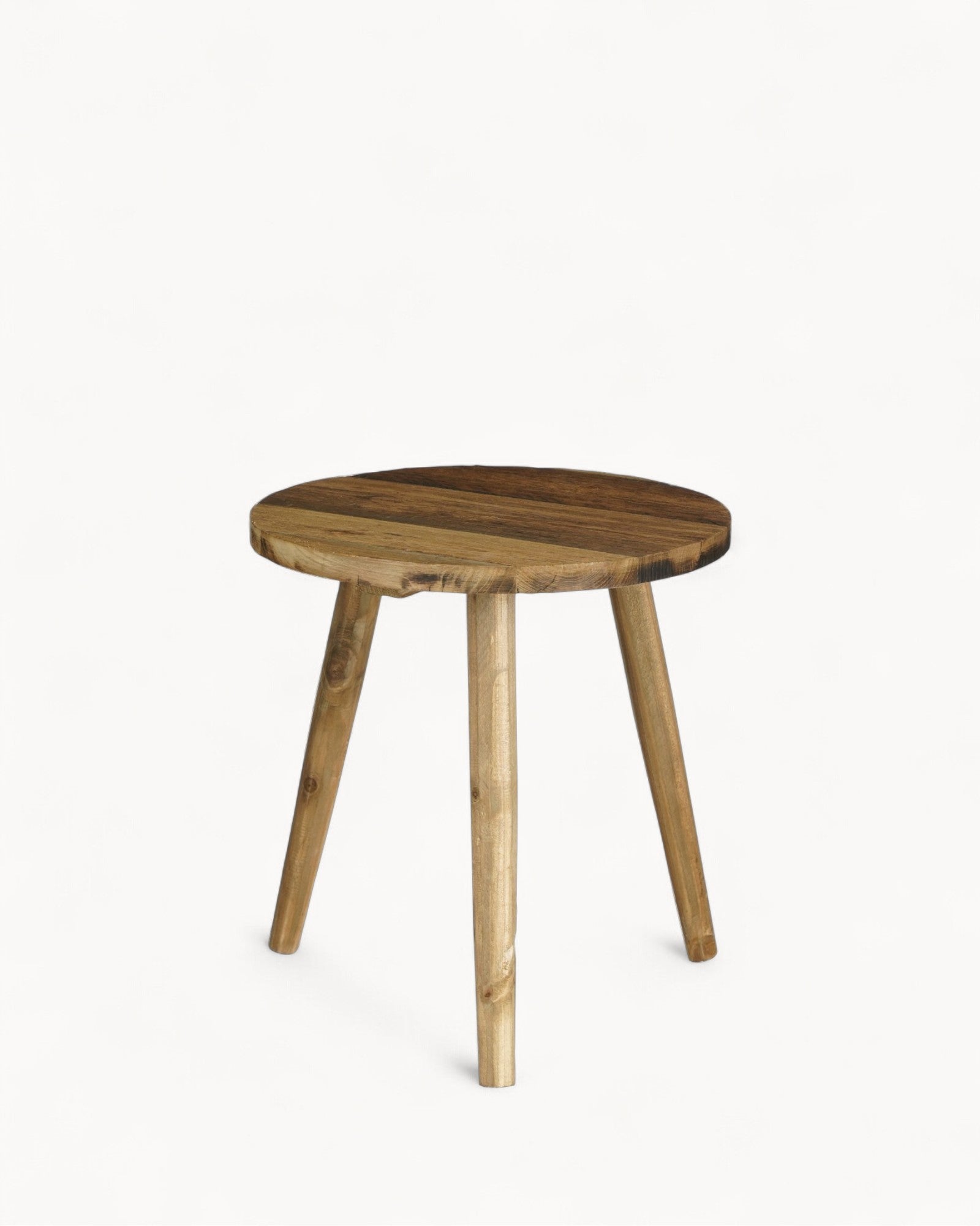 Hom & Ember - Round Side Table Natural Wood - Hom & Ember