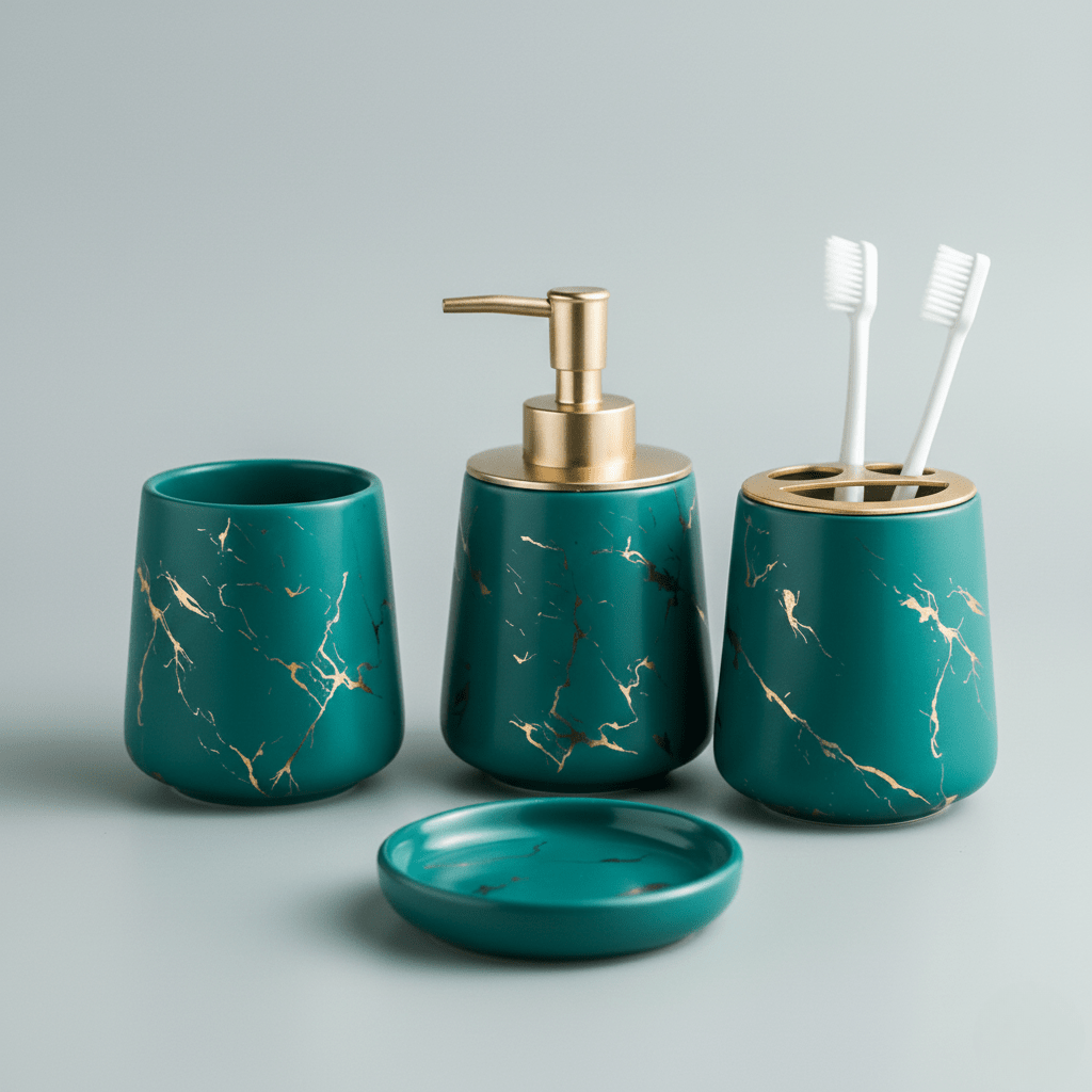 Hom & Ember – Scandinavian Bathroom Set for Stylish Serenity with Timeless Charm - Hom & Ember
