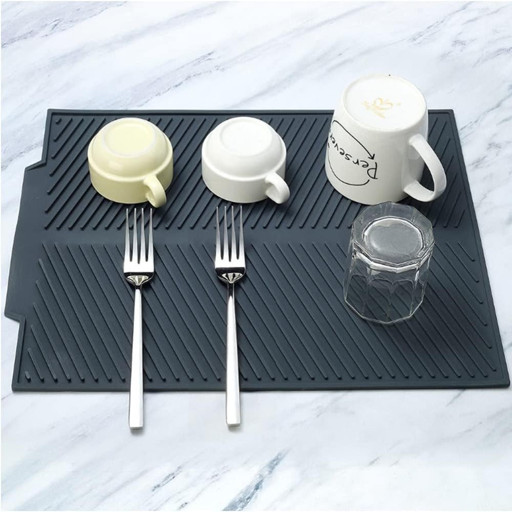 Hom & Ember – Silicone Dish Draining Mat for an Organised Kitchen - Hom & Ember