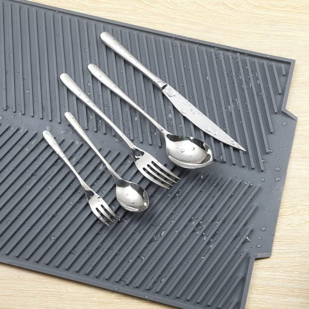 Hom & Ember – Silicone Dish Draining Mat for an Organised Kitchen - Hom & Ember