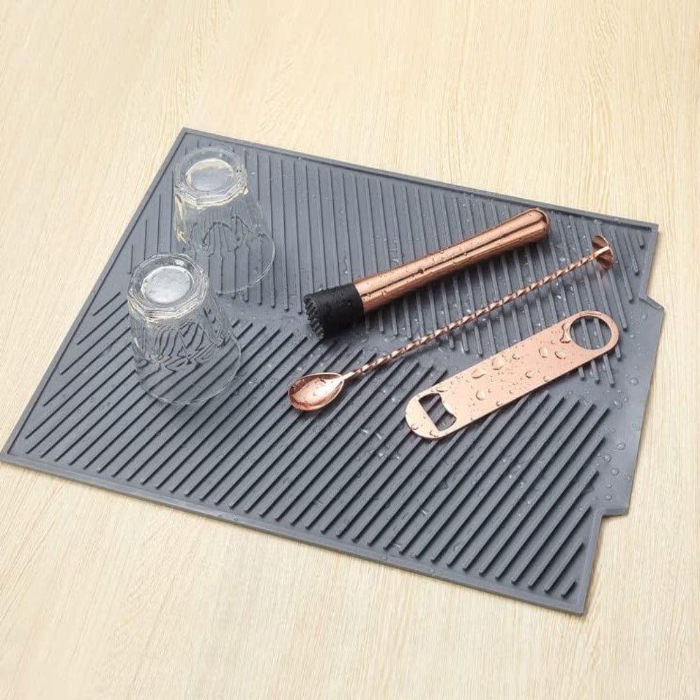 Hom & Ember – Silicone Dish Draining Mat for an Organised Kitchen - Hom & Ember