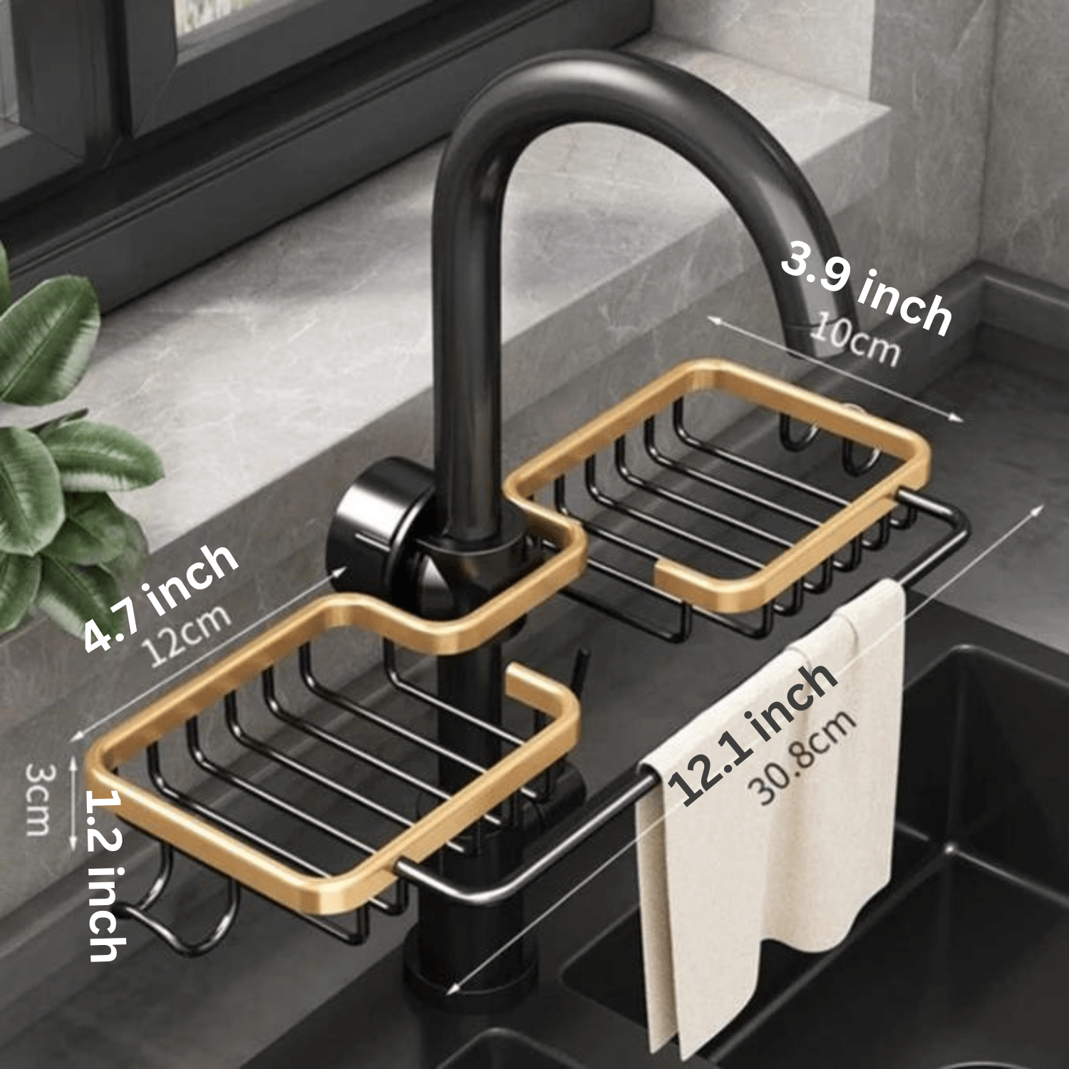 Hom & Ember – Sink and Shower Shelf for an Organised and Stylish Bathroom - Hom & Ember