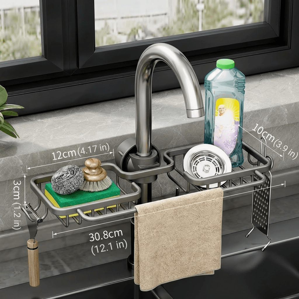 Hom & Ember – Sink and Shower Shelf for an Organised and Stylish Kitchen - Hom & Ember