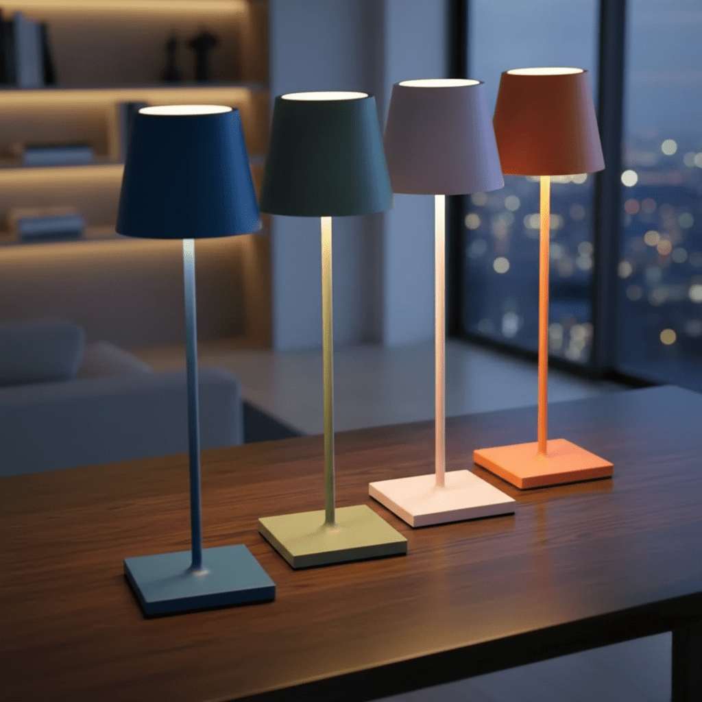 Hom & Ember – Sleek Aluminium Lamp with Modern Elegance for a Serene Ambiance - Hom & Ember