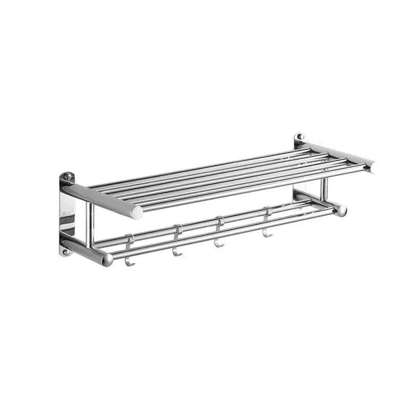 Hom & Ember – Sleek Stainless Steel Towel Rack with Contemporary Flair - Hom & Ember
