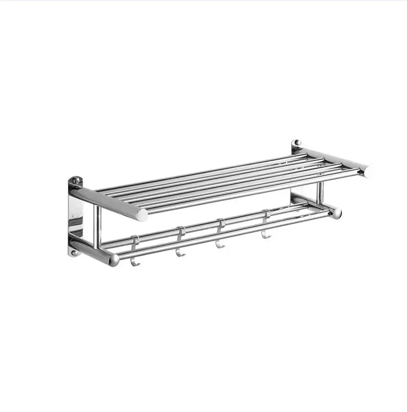 Hom & Ember – Sleek Stainless Steel Towel Rack with Contemporary Flair - Hom & Ember