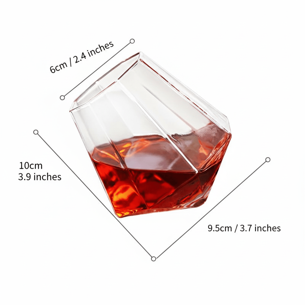 Hom & Ember – Sleek Tilted Whisky Glass for Modern Enjoyment - Hom & Ember