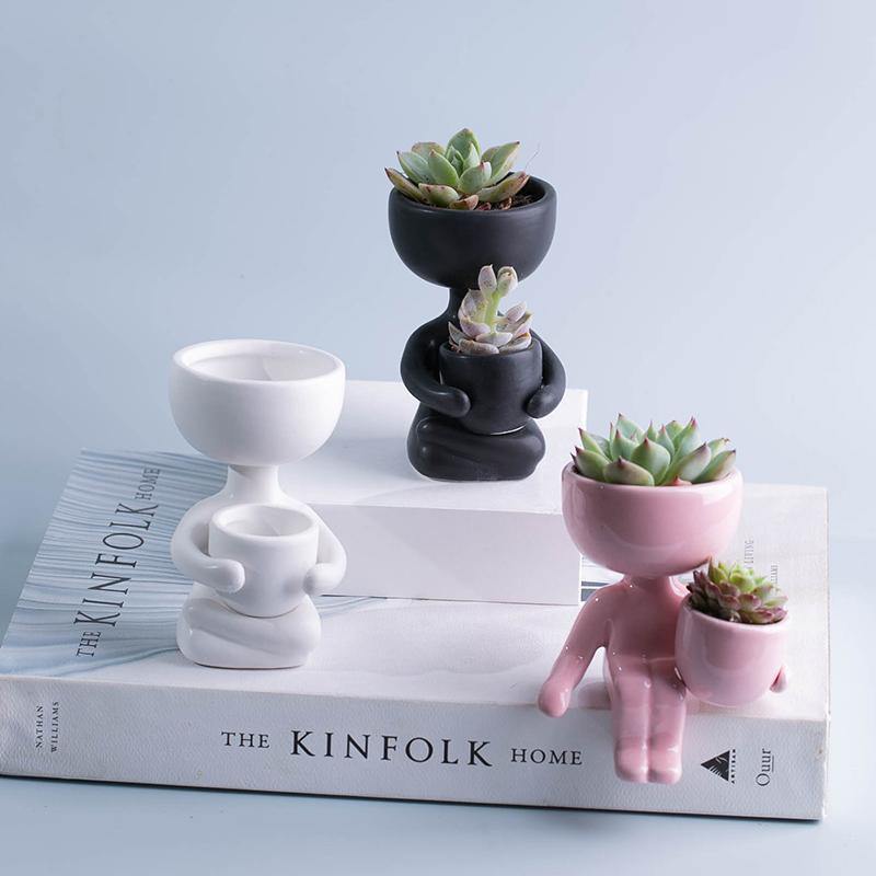 Hom & Ember – Small Child Clay Succulent Pot - Hom & Ember