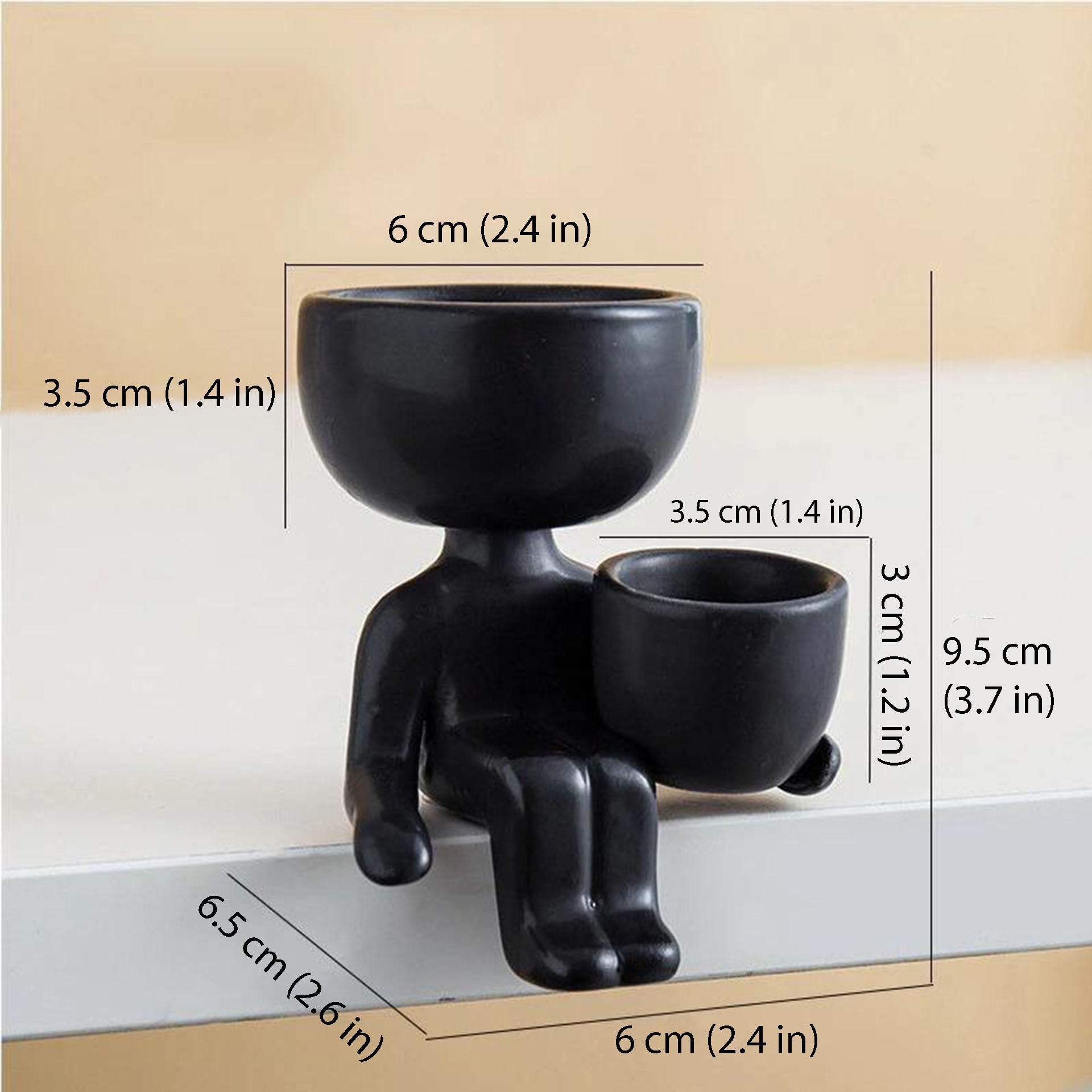 Hom & Ember – Small Child Clay Succulent Pot - Hom & Ember