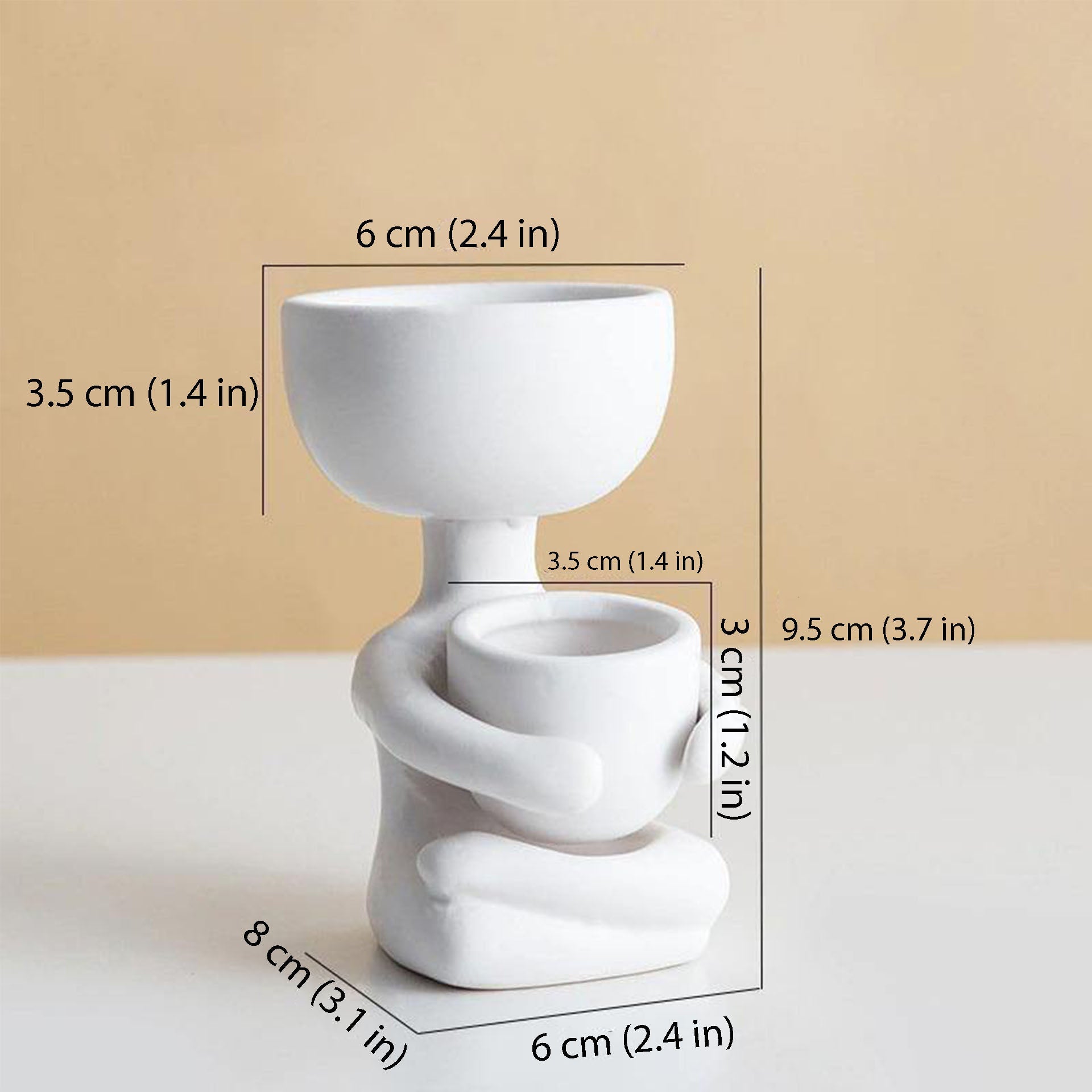 Hom & Ember – Small Child Clay Succulent Pot - Hom & Ember