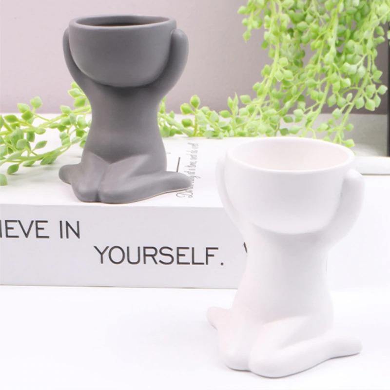 Hom & Ember – Small Child Clay Succulent Pot - Hom & Ember