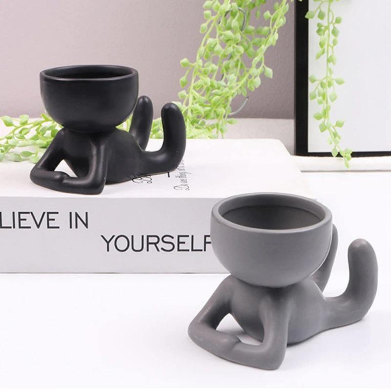 Hom & Ember – Small Child Clay Succulent Pot - Hom & Ember