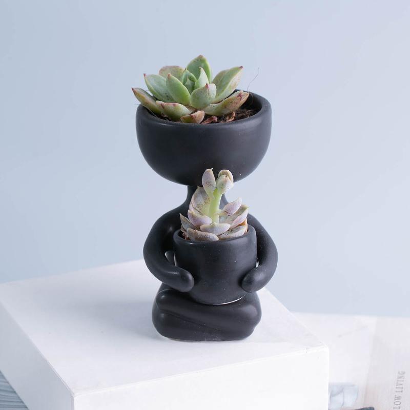 Hom & Ember – Small Child Clay Succulent Pot - Hom & Ember