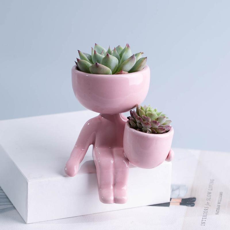 Hom & Ember – Small Child Clay Succulent Pot - Hom & Ember