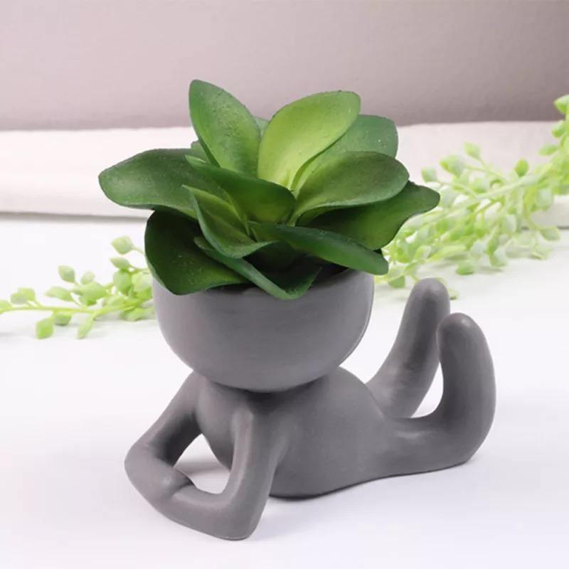 Hom & Ember – Small Child Clay Succulent Pot - Hom & Ember