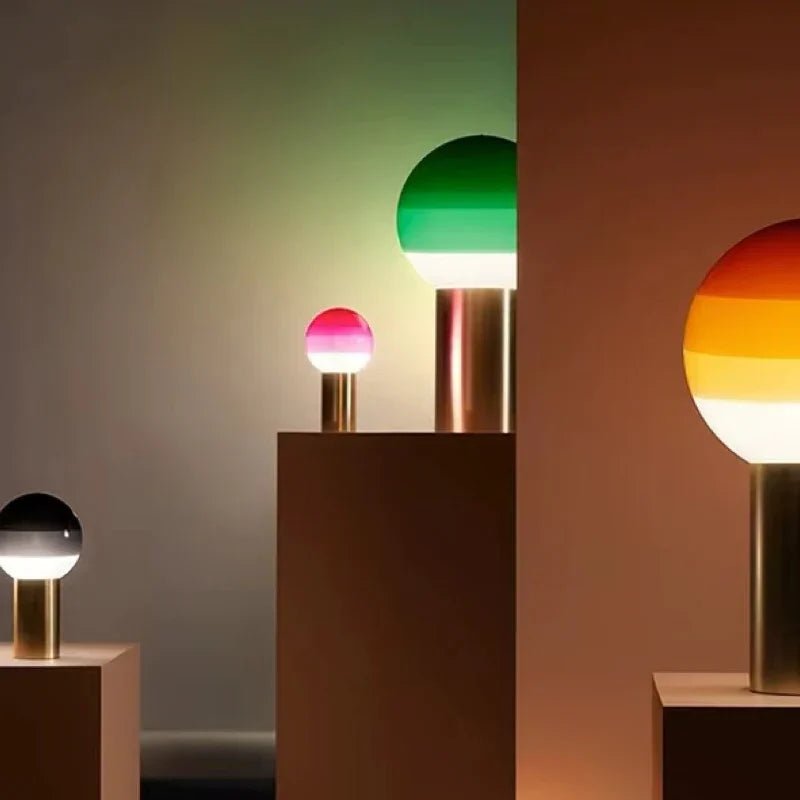Hom & Ember – Spherical Glass Table Lamp - Hom & Ember