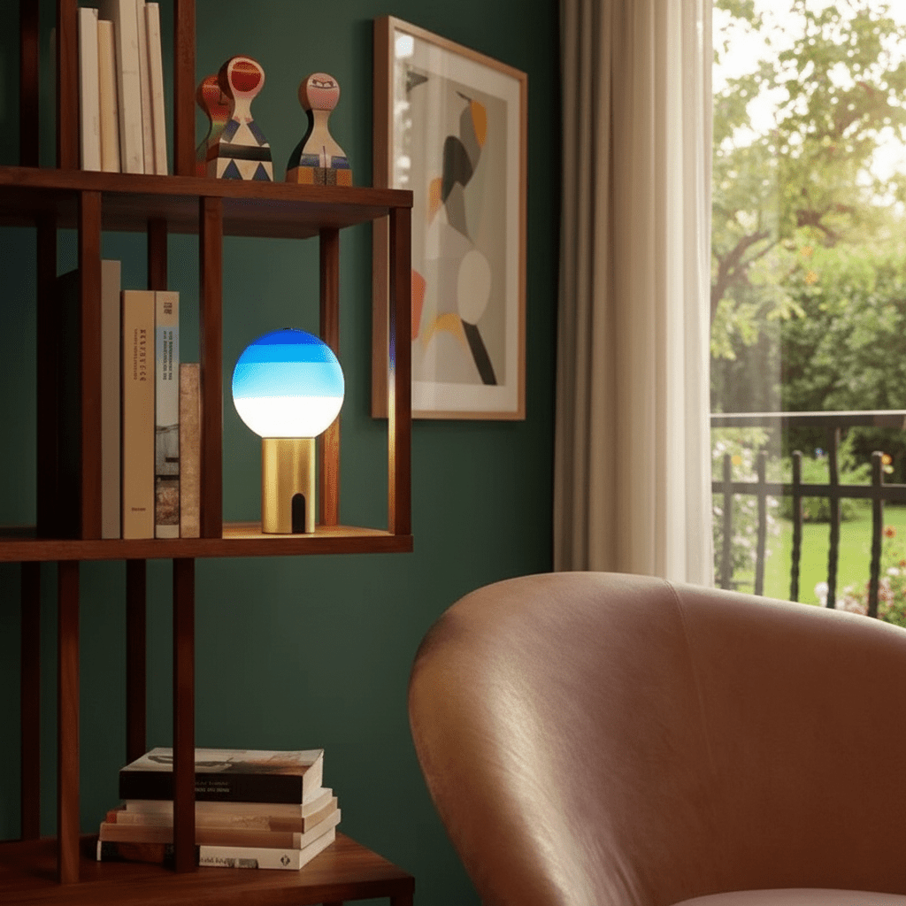 Hom & Ember – Spherical Glass Table Lamp - Hom & Ember